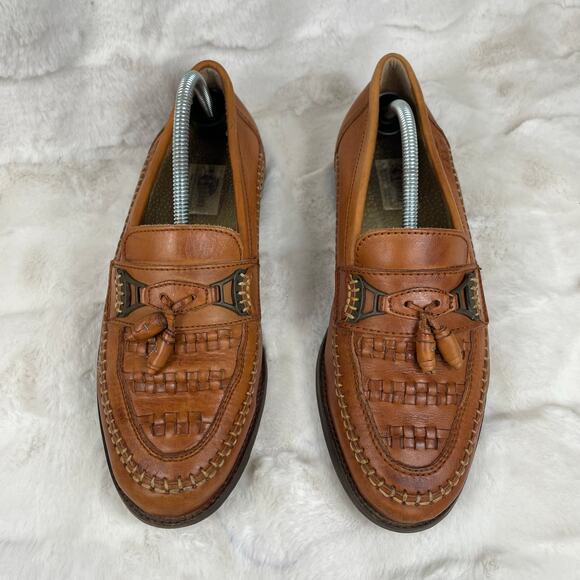 ?FELFI Leather Woven Buckle Tassel Slip On Loafers Preppy Dress Shoes Men’s 8 main image 8